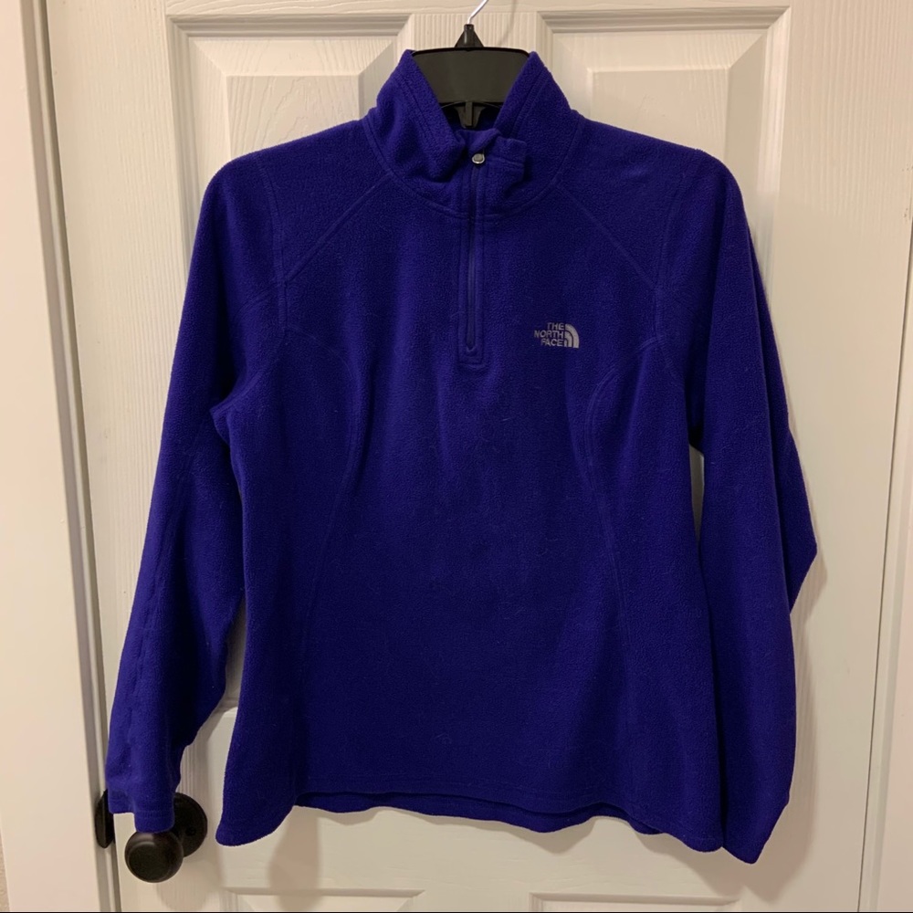 North face quarter zip / small, blue